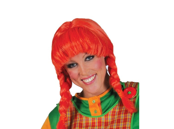 perruque lidi avec couettes orange