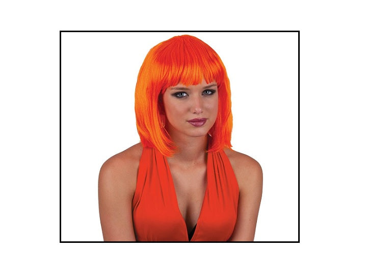 perruque cabaret fluo orange