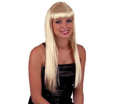 perruque cheveux longs pretty pony blond platine