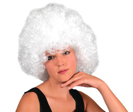 perruque afro grande blanc