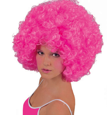 perruque afro grande rose