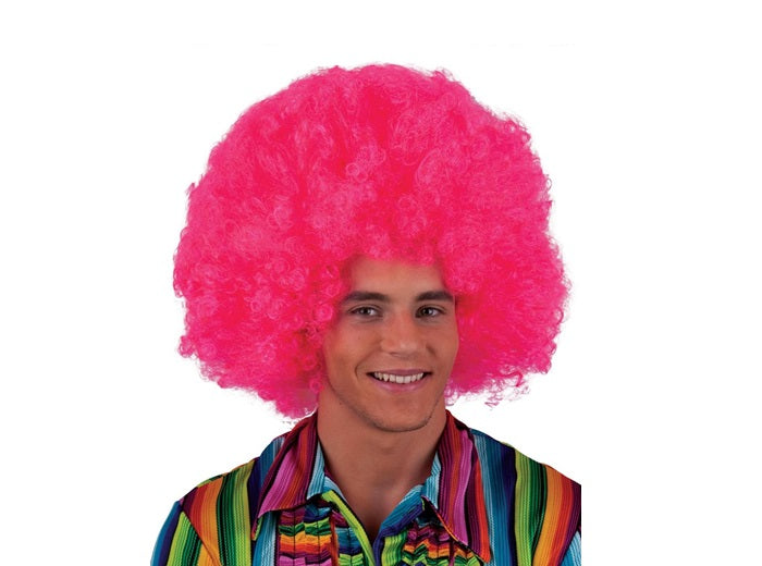 perruque afro grande rose