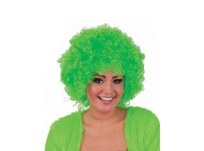 perruque hippy afro vert