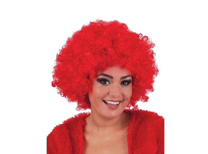 perruque hippy afro rouge