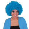 perruque hippy afro turquoise