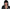 perruque cheveux mi-longs noirs & blanc