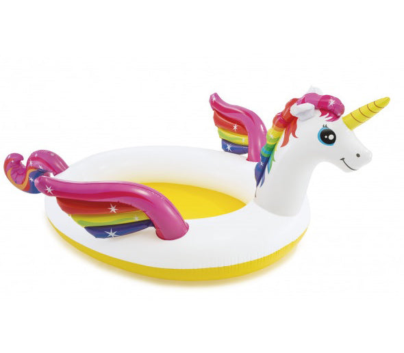 piscine gonflable fontaine licorne magique 272x193x104cm
