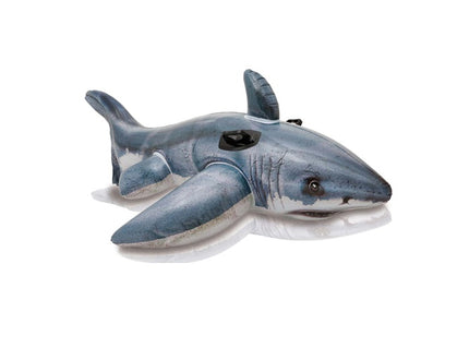 requin blanc gonflable chevauchable avec poignées 1.73x1.07m