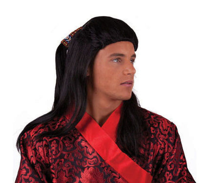 perruque de samourai avec natte