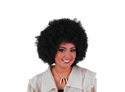 perruque afro moyenne noire