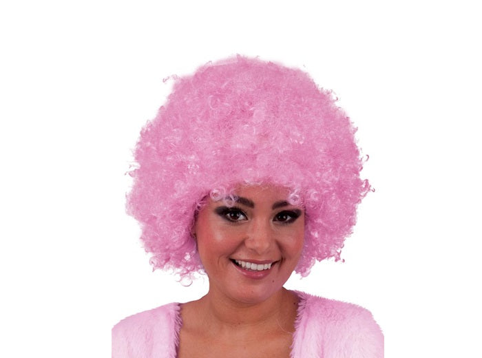 perruque hippy afro rose clair