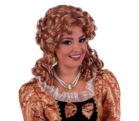 perruque roccoco pour femme brun