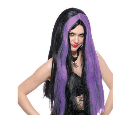 perruque sorcière noir & violet
