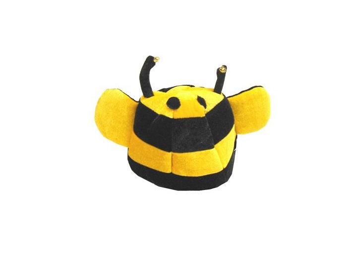bonnet abeille jaune noir avec grelots
