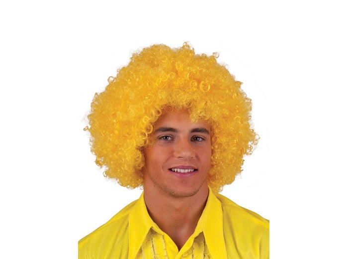 perruque afro moyenne jaune