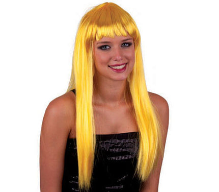 perruque cheveux longs pretty pony jaune