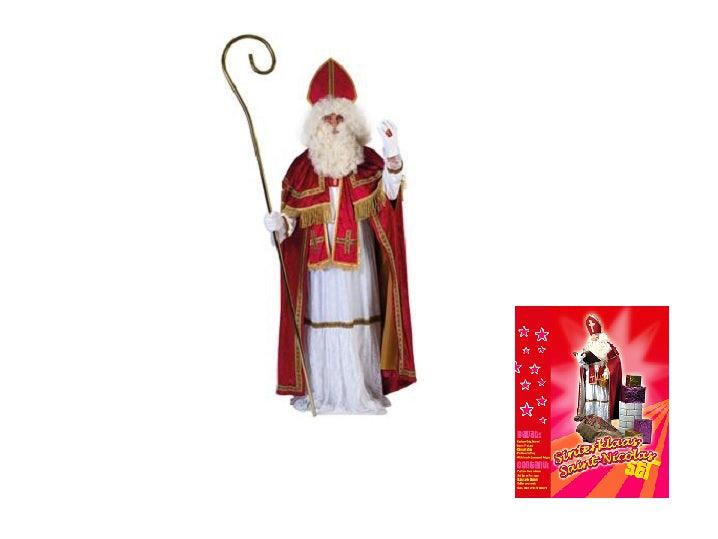 déguisement de saint nicolas 9pcs luxe taille unique