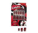 lot de 24 faux ongles coccinelle rouge & noir