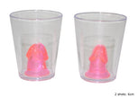 lot de 2 verres shooters pénis/zizi 6cm