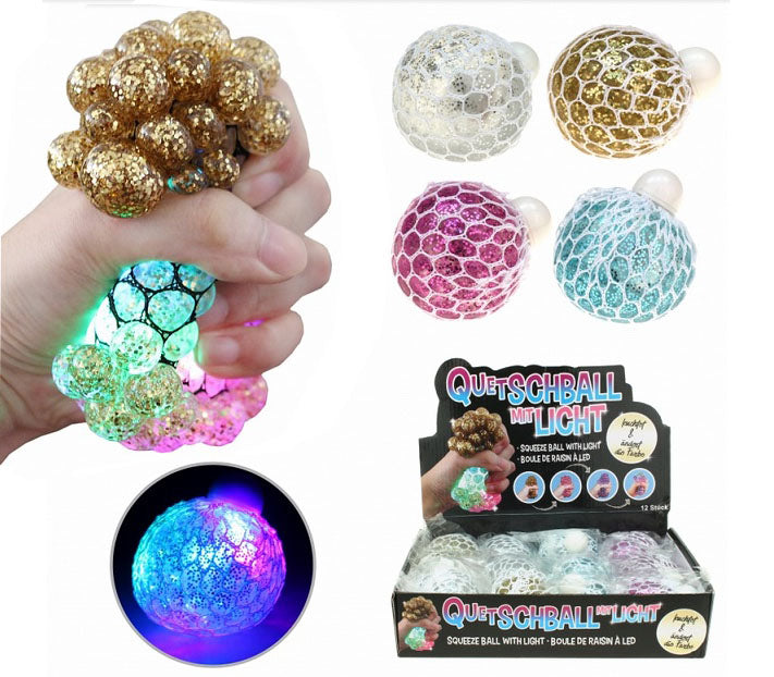 balle quetschball lumineuse led mix 7cm