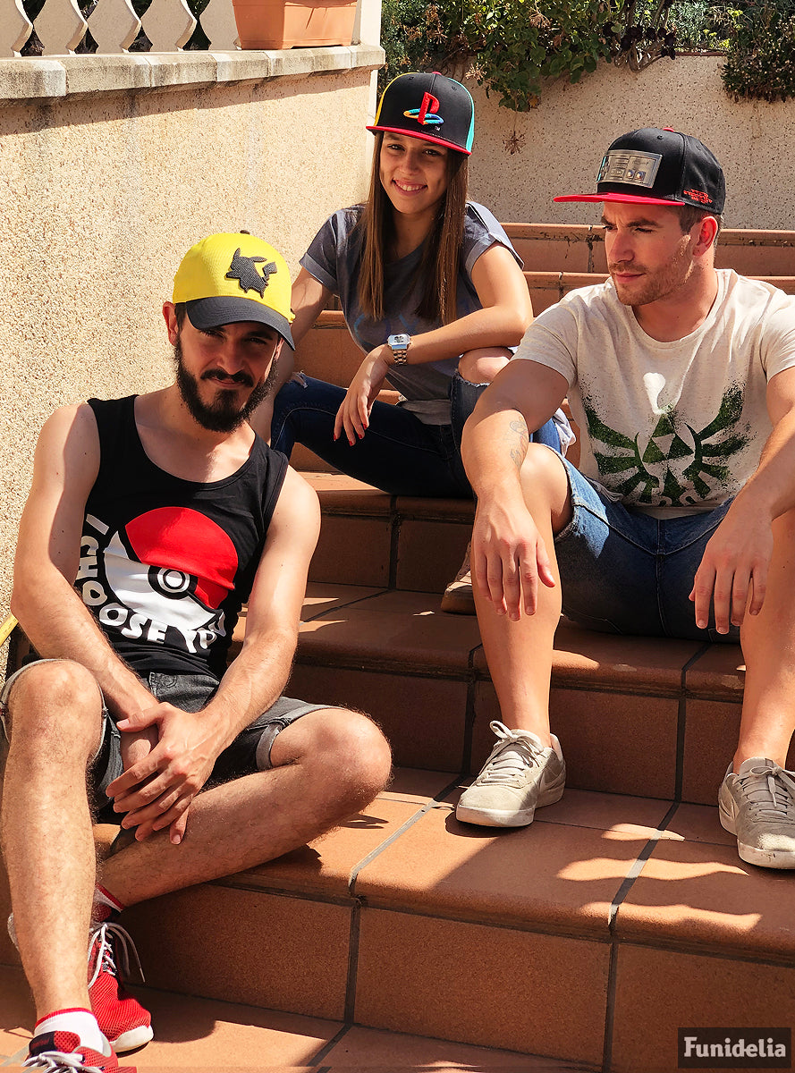 T-shirt boutons PlayStation gris pour femme