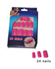 lot de 24 faux ongles rose fluo neon