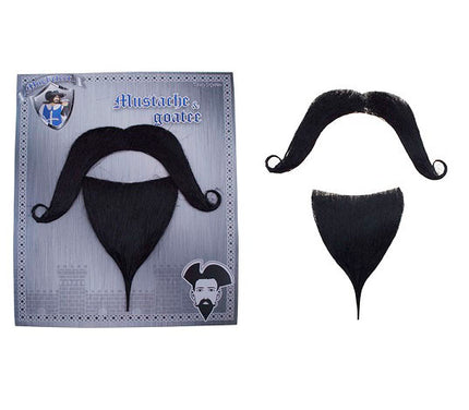 lot moustache et barbe de mousquetaire 13cm