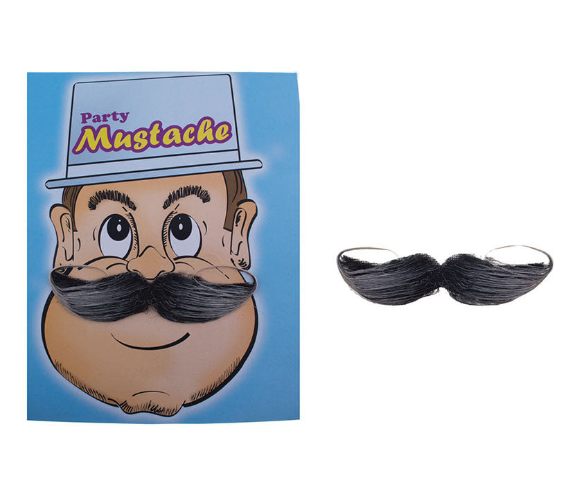 fausse moustache de gentleman noir