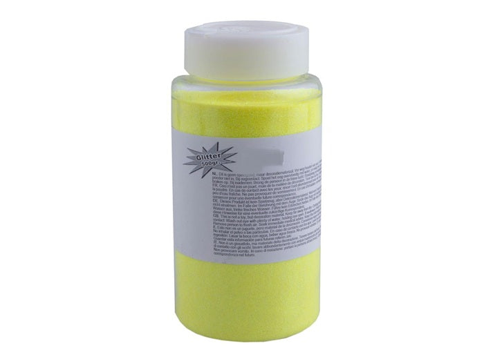 pot de paillettes jaune néon fluo 500gr