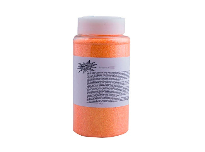 pot de paillettes orange néon fluo 500gr