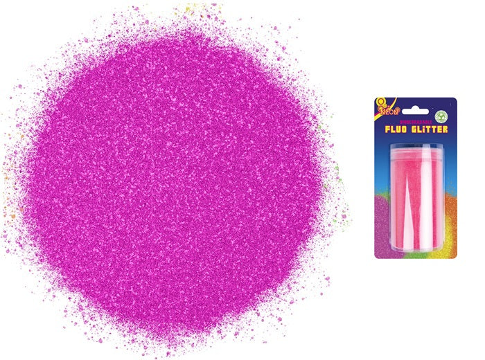 pot de paillettes rose pink neon fluo biodégradables 200gr