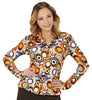 Chemise retro bulles années 70 femme