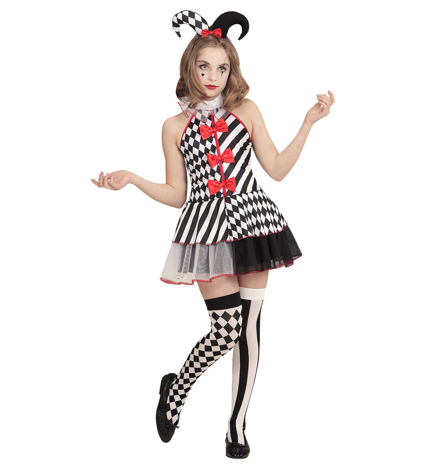 Déguisement arlequine espiègle fille