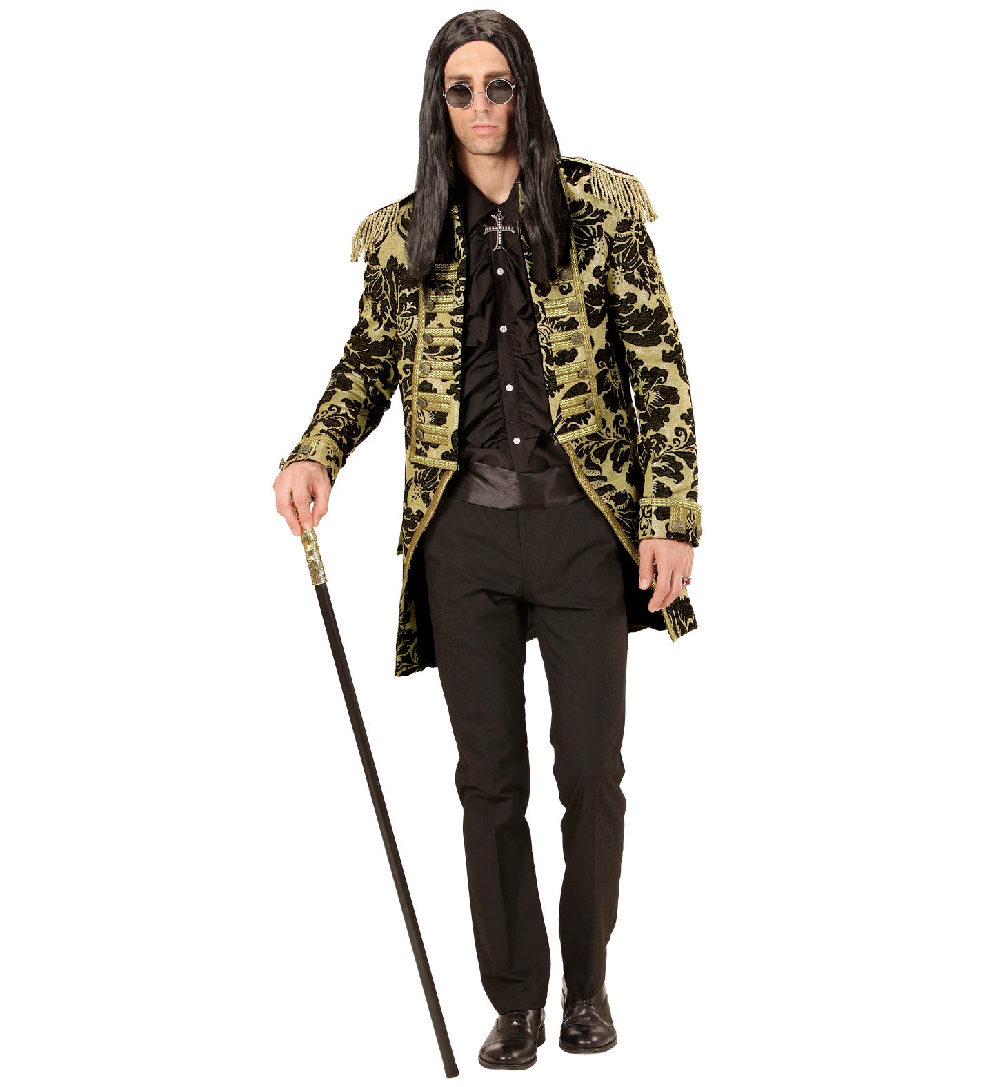 Veste dresseur de cirque dorée homme