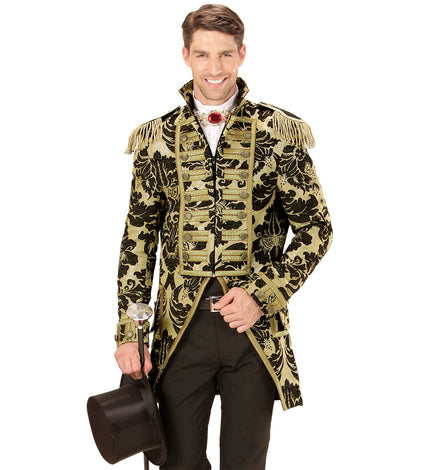 Veste dresseur de cirque dorée homme