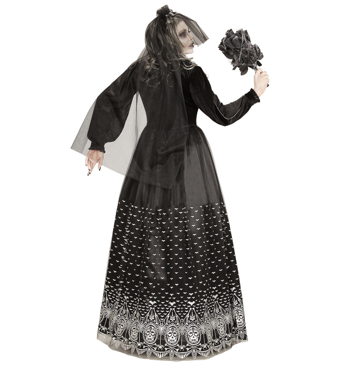 Déguisement mariée halloween squelette de l'ombre femme