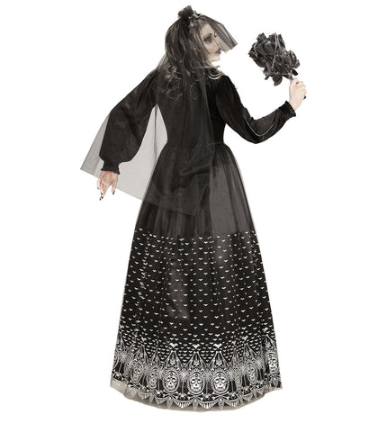 Déguisement mariée halloween squelette de l'ombre femme