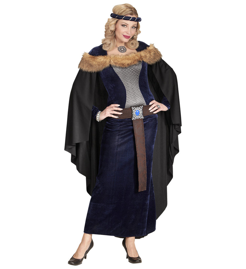 Déguisement princesse médiévale sombre femme