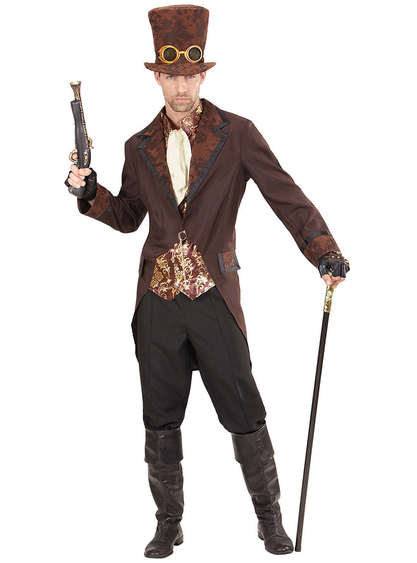 Déguisement Steampunk élégant marron homme