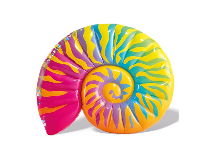 matelas gonflable géant île coquillage multicolore 1.75x1.27m
