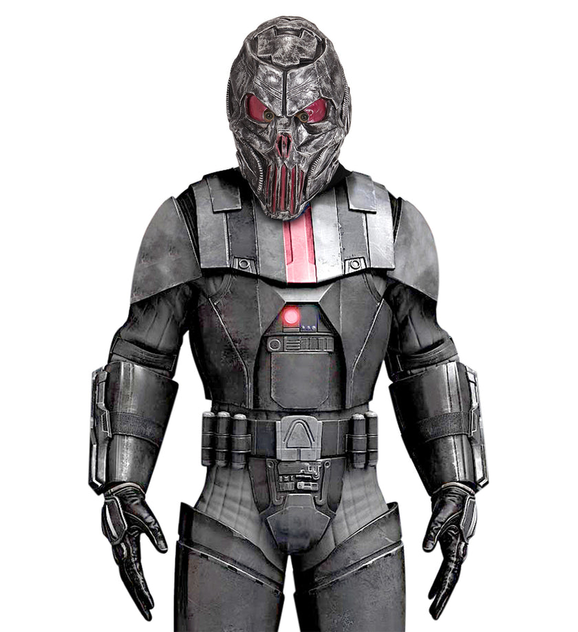 Masque Space prédateur métallique adulte