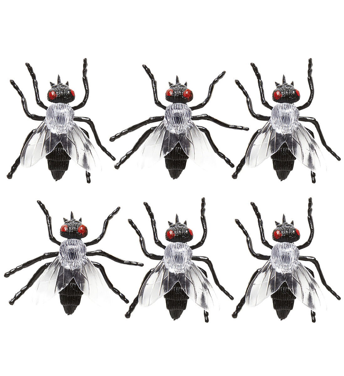 6 mouches infectées