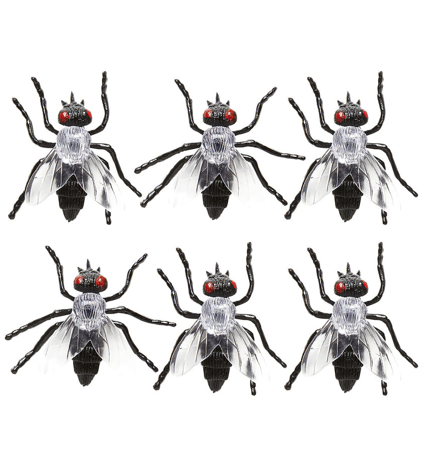 6 mouches infectées