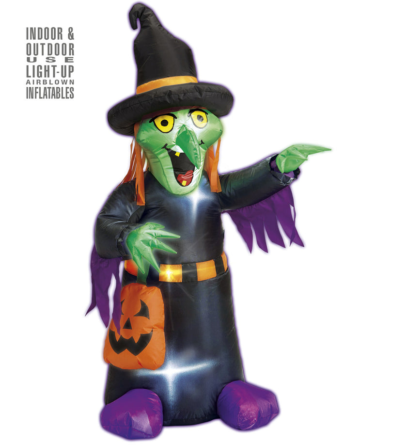 Figurine décorative sorcière gonflable lumineuse géante