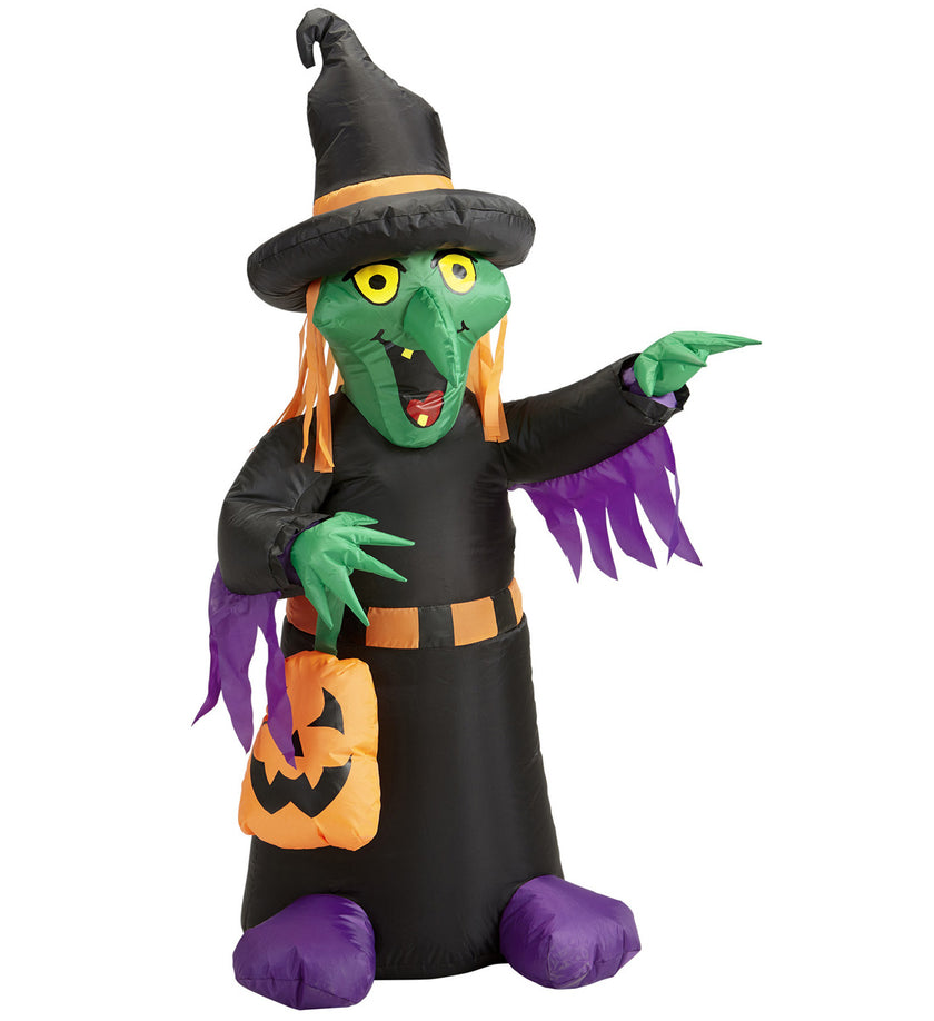 Figurine décorative sorcière gonflable lumineuse géante