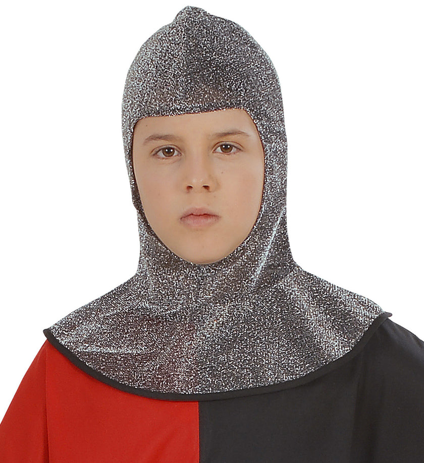 Cagoule côte de maille médiévale enfant