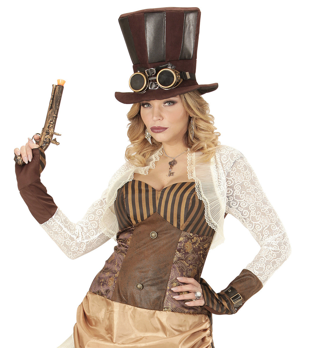 Chapeau Steampunk avec lunettes adulte