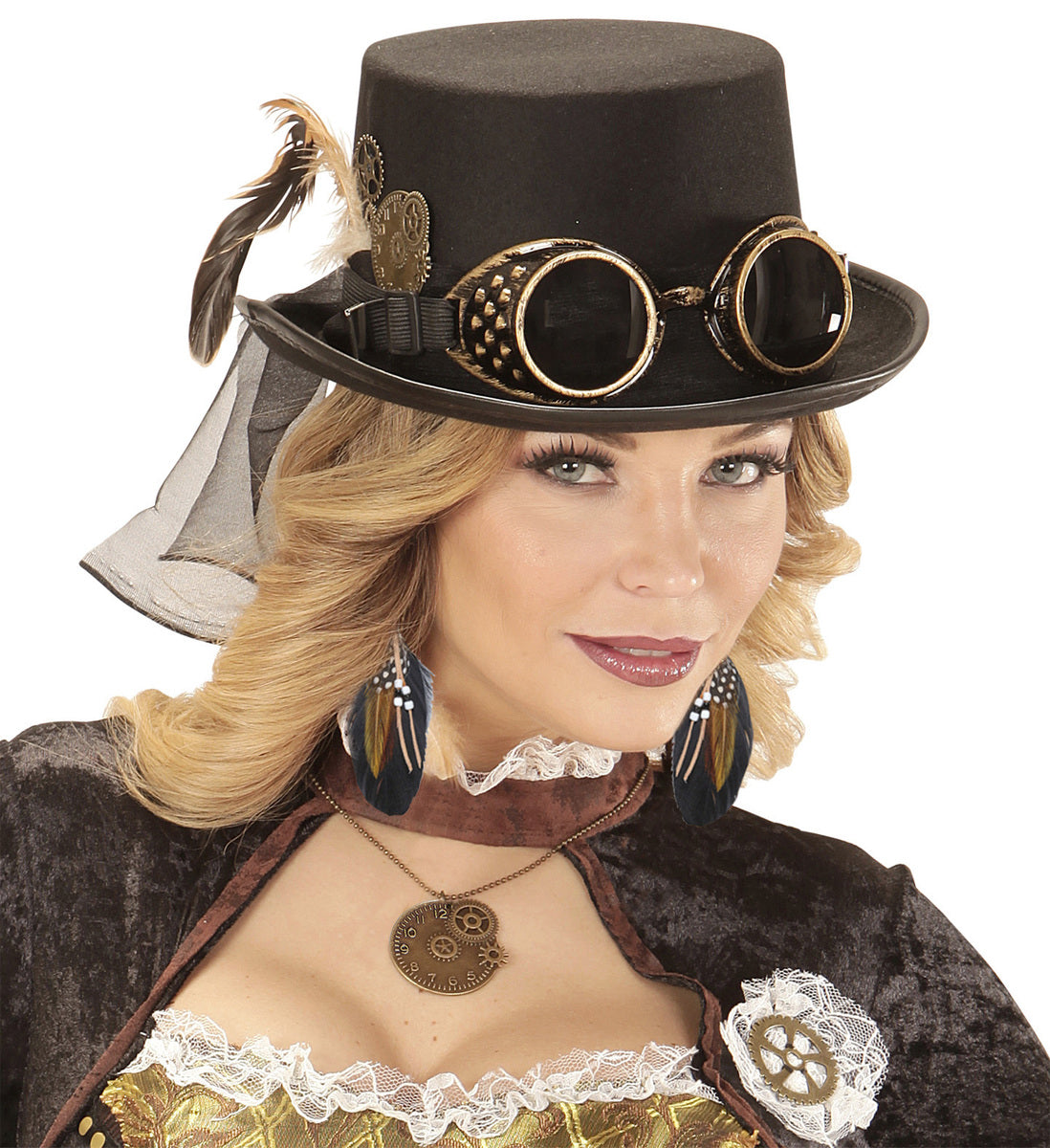 Kit boucles d’oreilles en plumes avec perles femme