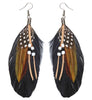 Kit boucles d’oreilles en plumes avec perles femme