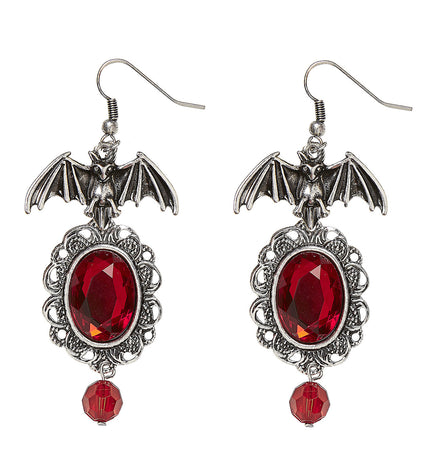Kit boucles d’oreilles chauves souris avec pierres femme